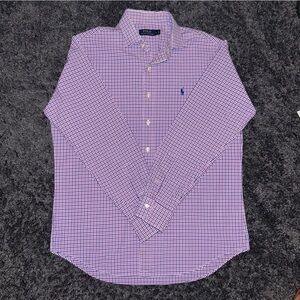 Polo Ralph Lauren Blake Shirt Mens Large Blue Red Long Sleeve Button Down VTG